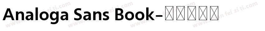 Analoga Sans Book字体转换